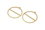 Gold Circle Charm, 6 Gold Plated Brass Textured Circle Charm Earrings With 1 Loop, Findings (41x38x0,50mm) D0721 H1575