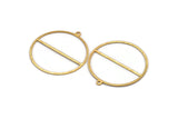 Gold Circle Charm, 6 Gold Plated Brass Textured Circle Charm Earrings With 1 Loop, Findings (41x38x0,50mm) D0721 H1575
