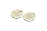 Silver Drop Charm, 12 Textured Antique Silver Plated Brass Drop Charms With 1 Hole, Earrings, Findings (12x10x1mm) D924