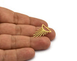 Brass Sun Charm, 24 Raw Brass Sun Shaped Charms With 1 Loop, Charm Pendants, Findings (26x16x0.60mm) A6155