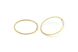 Brass Circle Earring, 8 Raw Brass Circle Stud Earrings (34.5x0.80mm) A3887 A6175
