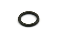 Black Ring, Hammered Oxidized Black Plated Brass Ring, Connectors (23x3mm) N1501