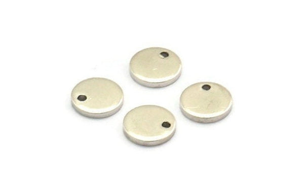 Silver Cabochon Tag, 12 Antique Silver Plated Brass Cabochon Tags, Stamping Tags (10x1.5mm) Y187