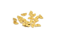 Gold Semi Circle, 12 Gold Plated Brass Half Moon Connector With 2 Holes, Charms, Pendants (10x5x1mm) D1382 H0883