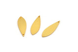 Gold Marquise Charm, 4 Gold Plated Brass Marquise Charms With 1 Hole, Earrings, Pendants (31x9x1mm) D1356