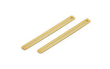 Gold Stick Charm, 12 Gold Plated Brass Stick Charms, Findings, Earrings (40x3x0.60mm) D1192