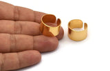 Ring Settings for Soldering - Gold Plated Brass Adjustable Smooth Ring Setting for Soldering (19mm) Mn53 H0264