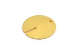 Gold Round Charm, Gold Plated Brass Coin Charm With 1 Hole, Pendant, Earring, Finding (20x1mm) D1135