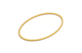 Gold Brass Oval Connectors, 6 Gold Plated Brass Oval Shaped Rings  (46x30x1mm) BS 2200