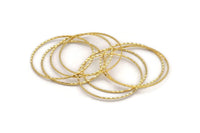 45mm Gold Circle, 4 Gold Plated Brass Circles (45mm) Brs 2081 A0592