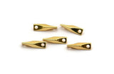 Gold Textured Connector, 12 Gold Plated Brass Textured Connectors With 2 Holes (11x2.4mm) BS 2216