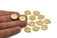 Gold Zodiac Signs, All 12 Zodiac Signs, Zodiac Sign Charms, Gold Plated, Horoscope Charms, Astrology Zodiac Charms (17x20mm) F-88