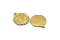Gold Libra Charm, 2 Gold Plated Brass Libra Charms With 1 Loop (17x20mm) F-97