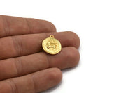 Gold Sagittarius Charm, 2 Gold Plated Brass Sagittarius Charms With 1 Loop (17x20mm) F-89