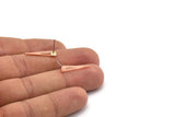 Copper Triangle Earring, 12 Raw Copper Triangle Stud Earrings (20x4x0.70mm) M02610