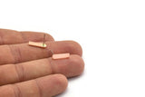 Copper Rectangle Earring, 10 Raw Copper Rectangle Stud Earrings (14x4x0.80mm) M02754