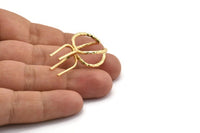 Claw Ring Setting - Gold Plated Brass 4 Claw Ring Blank For Natural Stones E655 H0945