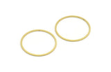33mm Circle Connectors - 12 Raw Brass Circle Connectors (33x1.2x1mm) A6160