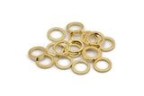 10mm Circle Connectors - 12 Gold Plated Brass Circle Connectors (10x1.2mm) N0439