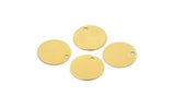 Gold Cabochon Tag, 12 Gold Plated Brass Cabochon Tags, Stamping Tags (12mm) Brs 68 A0290