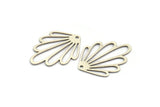 Silver Leaf Charm, 10 Antique Silver Plated Brass Leaf Charms With 1 Hole, Charm Pendants (27.5x20x0.60mm) A5047 H0196