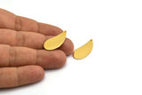 Gold Drop Charm, 2 Gold Plated Brass Drop Blanks (27x12.5x1mm) Bs 1274