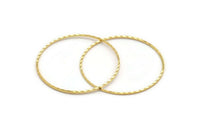45mm Gold Circle, 4 Gold Plated Brass Circles (45mm) Brs 2081 A0592