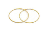 45mm Gold Circle, 4 Gold Plated Brass Circles (45mm) Brs 2081 A0592