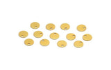 6mm Stamping Tag, 50 Gold Plated Brass Round Tags, Charms, Findings, Stamping Tag (6mm) Brs79 A0287
