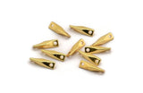 Gold Textured Connector, 12 Gold Plated Brass Textured Connectors With 2 Holes (11x2.4mm) BS 2216