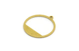 Brass Round Charm, 24 Raw Brass Round Charms With 1 Loop, Pendnats, Earring, Findings (22x0.80mm) BS 2191