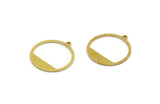 Brass Round Charm, 24 Raw Brass Round Charms With 1 Loop, Pendnats, Earring, Findings (22x0.80mm) BS 2191