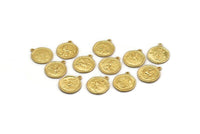 Gold Zodiac Signs, All 12 Zodiac Signs, Zodiac Sign Charms, Gold Plated, Horoscope Charms, Astrology Zodiac Charms (17x20mm) F-88