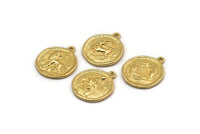 Gold Zodiac Signs, All 12 Zodiac Signs, Zodiac Sign Charms, Gold Plated, Horoscope Charms, Astrology Zodiac Charms (17x20mm) F-88