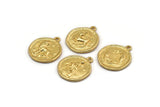 Gold Zodiac Signs, All 12 Zodiac Signs, Zodiac Sign Charms, Gold Plated, Horoscope Charms, Astrology Zodiac Charms (17x20mm) F-88