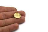 Gold Gemini Charm, 2 Gold Plated Brass Gemini Charms With 1 Loop (17x20mm) F-87