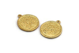 Gold Scorpio Charm, 2 Gold Plated Brass Scorpio Charms With 1 Loop (17x20mm) F-93