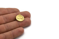 Gold Libra Charm, 2 Gold Plated Brass Libra Charms With 1 Loop (17x20mm) F-97
