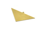 Brass Triangle Charm, 6 Raw Brass Triangle Charms With 1 Loop, Findings (22x39x0.60mm) A6444