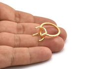 Claw Ring Blank, 2 Gold Plated Brass Ring Settings with 4 Claws, Ring Blanks N0105-16.5