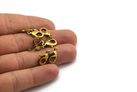 15mm Parrot Clasp, 100 Raw Brass Lobster Claw Clasps (15x8mm) Bh505 A0398