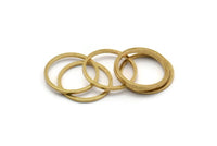 16mm Circle Connectors - 200 Raw Brass Circle Connectors (16x1x1mm) Bs 1098