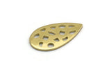 Brass Drop Blank, 12 Raw Brass Drop Shaped Blanks, Stamping Blanks, Findings (20x11x0.80mm) M03404