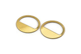 Gold Round Blank, 4 Gold Plated Brass Round Blanks, Stamping Blanks (25x0.80mm) M416