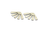 Silver Sun Blank, 24 Antique Silver Plated Brass Rising Sun Flag Blanks, Findings (15x9x0.60mm) D958