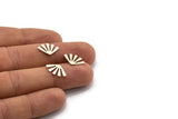 Silver Sun Blank, 24 Antique Silver Plated Brass Rising Sun Flag Blanks, Findings (15x9x0.60mm) D958