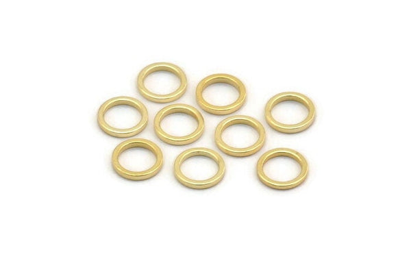 10mm Circle Connectors - 12 Gold Plated Brass Circle Connectors (10x1.2mm) N0439