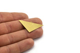 Brass Triangle Charm, 6 Raw Brass Triangle Charms With 1 Loop, Findings (22x39x0.60mm) A6444