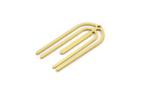 Brass Fringed Charm, 12 Raw Brass Fringe Shaped Charms With 1 Hole, Findings (33x15x0.80mm) A6472