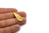 Gold Drop Charm, 2 Gold Plated Brass Drop Charms With 1 Hole, Earrings, Findings (34x14x1mm) D1372